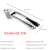 Boming garlic press, stainless steel, ergonomic handle, easy to clean, high efficiency, silver/black