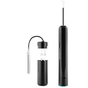 Intelligentes Ohrreinigungs-Endoskop-Set, 5MP Full HD Kamera, LED-Licht, Wi-Fi, Zubehör, Ladegerät, 350 mAh Akku, wasserdicht IP67, schwarz - Test-Analysegerät