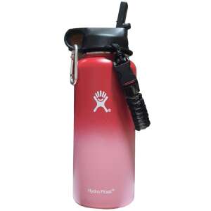 Hydro Flask 946 ml nerezová termoska s vákuovou izoláciou a slamkovým viečkom, bordová/ružová - Fľaše na vodu