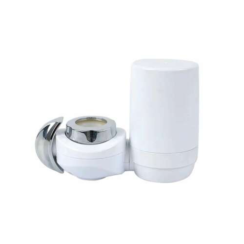 HIDLY faucet mounted water filter, white, for clean and healthy drinking water