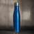 KARRY VESSEL 500ml stainless steel insulated water bottle, blue, on a grey background