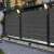 Gardlov fence tape, black, installed on a modern fence