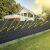 Gardlov anthracite privacy fence tape installed on a metal fence for garden privacy