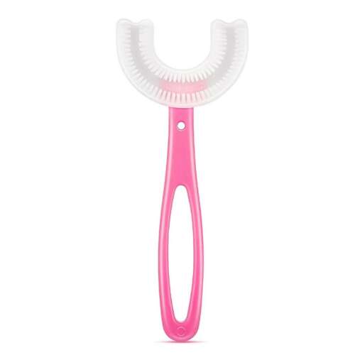 StartONTeam U-shaped circular toothbrush for kids, pink