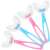 StartONTeam U-shaped circular toothbrush for kids, pink and blue, 4 pack