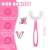 StartONTeam U-shaped circular toothbrush for kids, pink, high quality, 4.72 inch / 12 cm