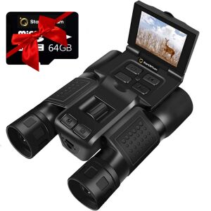 StartONTeam Professionelles digitales Jagdfernglas, 12-facher Zoom, 2,4-Zoll-LCD-Bildschirm, Camcorder / Standbild, Schwarz 147296301 - Fernrohre
