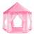 Kruzzel pink polka dot princess play tent isolated