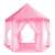 Kruzzel pink play tent for kids, with a child playing inside