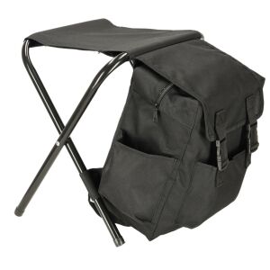 Portable black backpack chair, folding stool with rucksack - Fishing Chair & Armchair