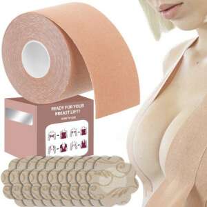 Breast Lift Tape, Boob Tape, Nipple Covers, Adhesive Bra,  Lift and Support,  Backless Dress,  Strapless Dress,  Deep V Neck,  Nude Color,  Reusable,  Comfortable,  Skin Friendly,  Easy to Use - Iso Trade