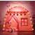 Kruzzel Flower Play Tent with Lights and Toys, Pink and White, Cozy Kids Corner