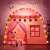 Kruzzel Flower Play Tent with Fairy Lights and Stuffed Animal, Pink and White