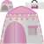 Kruzzel Flower Play Tent with Carry Bag, Pink and White, Portable Playhouse