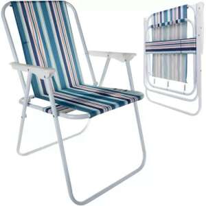 Trizand Bergamo folding fishing chair with blue and white striped fabric - Garden Furniture