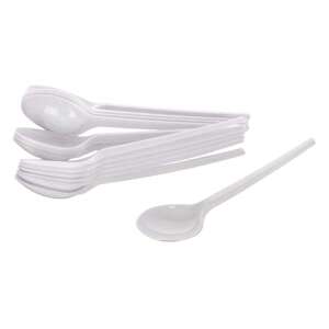 50 db Fehér Műanyag Kanál - Egyszer Használatos