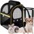 Purlov 23185 pet carrier backpack with cat, dog and rabbit