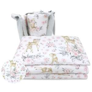 Baby Shop 3 részes ágynemű garnitúra - őzike szürke/rózsaszín 35899865 Ágynemű - baba