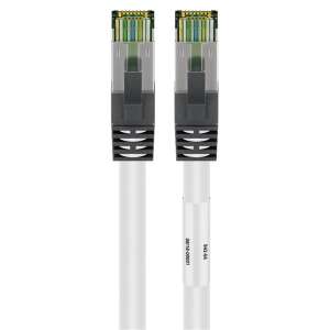 Goobay Goobay CAT 8.1 patch cable, S / FTP (PiMF), white, 0.5 m - LSZH halogen-free, copper AWG 24 (55123) 95903228 - Kabel UTP