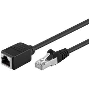 Cablu prelungitor Goobay F/UTP CAT 5e, 10m, negru, conector RJ45 - Goobay Cabluri UTP