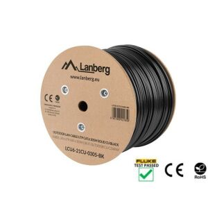 Lanberg UTP CAT6 Network Cable 305m - Black (LCU6-21CU-0305-BK) 129141979 - UTP Cable