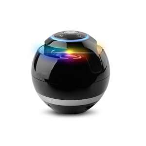 Gömb formájú bluetooth Hangszóró - színváltós LED fénnyel #fekete 36495943 Bluetooth hangszórók
