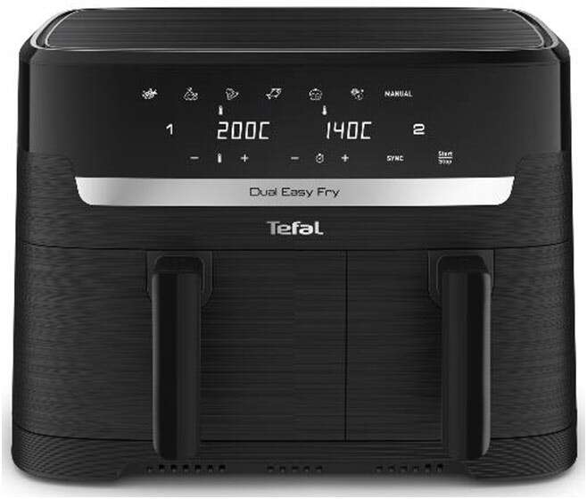 Tefal EY905B10 Dual Easy Fry & Grill Forrólevegős sütő 2700W, Fekete
