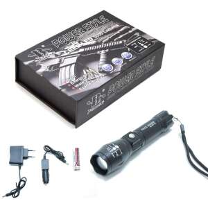 Lanternă Power Style Cree LED cu încărcător, încărcător auto și baterie - Zoom