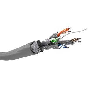 Cablu de instalare Goobay S/FTP CAT6, 100m, gri - Goobay Cabluri UTP
