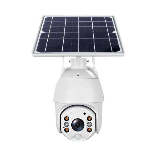 Intelligens biztonsági(PTZ) kamera, kültéri, vezeték nélküli, napelemes, mozgásérzékelős, éjjellátó, FullHD