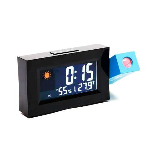 Digitális ébresztőóra – projektoros idővetítővel, hőmérséklet és páratartalom kijelzéssel / piros LED fénnyel 71383499