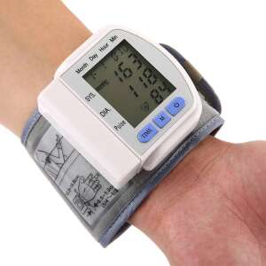 Hordozható vérnyomásmérő – szisztolés, diasztolés és pulzusmérő / csuklóra rögzíthető 71383395 Vérnyomásmérők