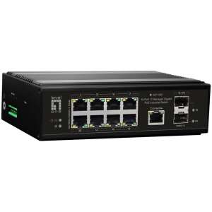 LevelOne IGP-1061 10-Port Gigabit PoE+ Ipari Switch - LevelOne