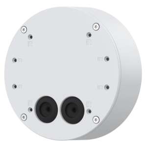 Cutie de montaj Axis TQ1602-E, albă, rotundă, cu două intrări de cablu - Instalație electrică