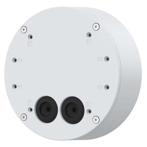 Cutie de montaj Axis TQ1602-E, albă, rotundă, cu două intrări de cablu