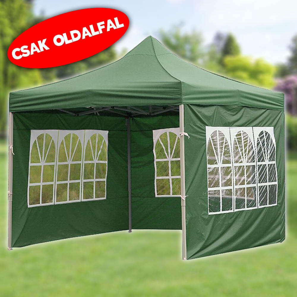 Kerti Pavilon Ablakos Oldalfal - 9m - Zöld
