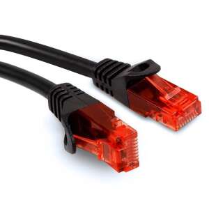 Maclean MCTV-742 3-metrowy czarny kabel patchowy CAT6 ze złączami RJ45 - Maclean