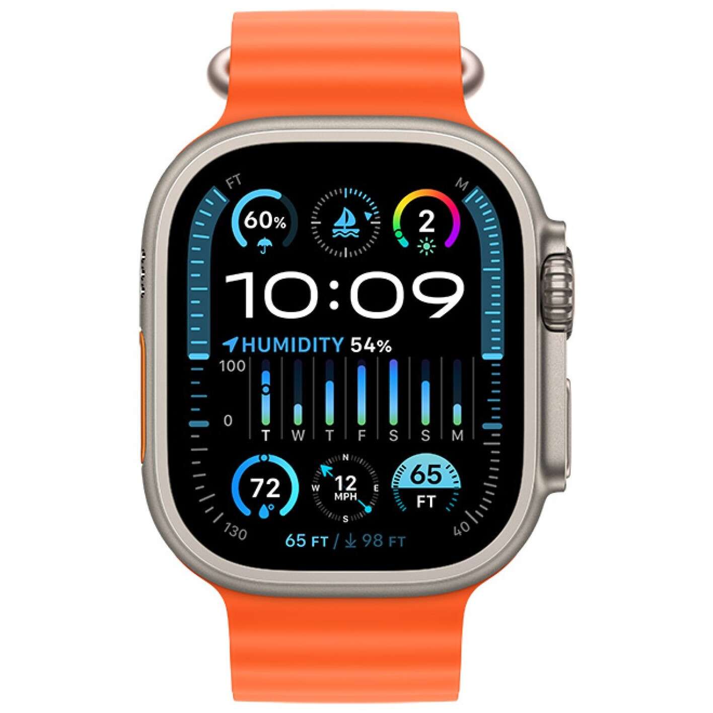 Apple watch ultra 2 titanium cellular 49mm (ocean orange) new (mr...