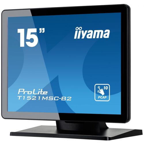 iiyama ProLite T1521MSC-B2 Computer Monitor 38.1 cm (15") 1024 x 768 pixels XGA LED Touchscreen Desktop Black (T1521MSC-B2)
