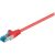 Goobay S/FTP CAT6a Red Patch Cable close-up