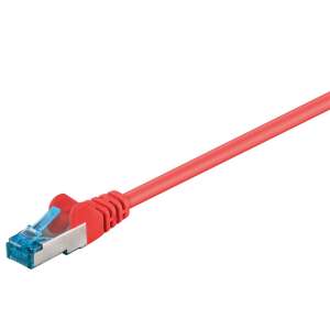 Goobay S/FTP CAT6a Patch Cable 7.5m - Red, 10 Gigabit Ethernet, RJ45 connector, shielded, high speed internet cable - Goobay UTP Cable