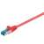 Goobay S/FTP CAT6a Patch Cable 7.5m - Red, 10 Gigabit Ethernet, RJ45 connector, shielded, high speed internet cable