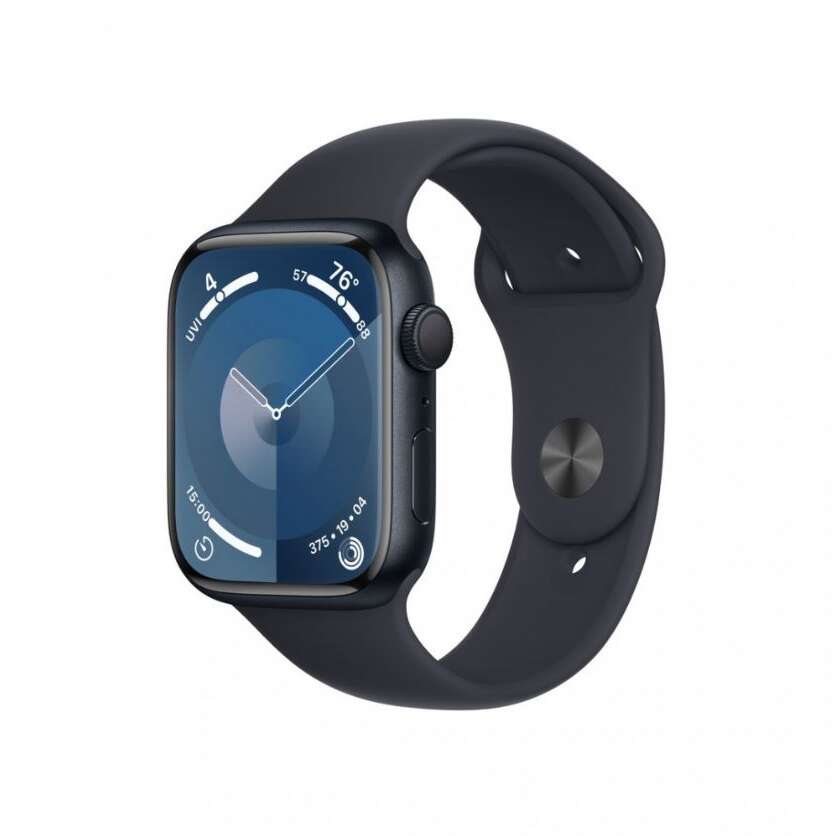 Apple watch s9 45mm fekete aluminiumtok,fekete sport szíj (apple-...