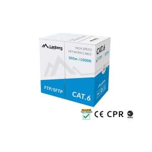 Lanberg CAT6 FTP shielded network cable, 305m / 1000ft, white - Lanberg UTP Cable