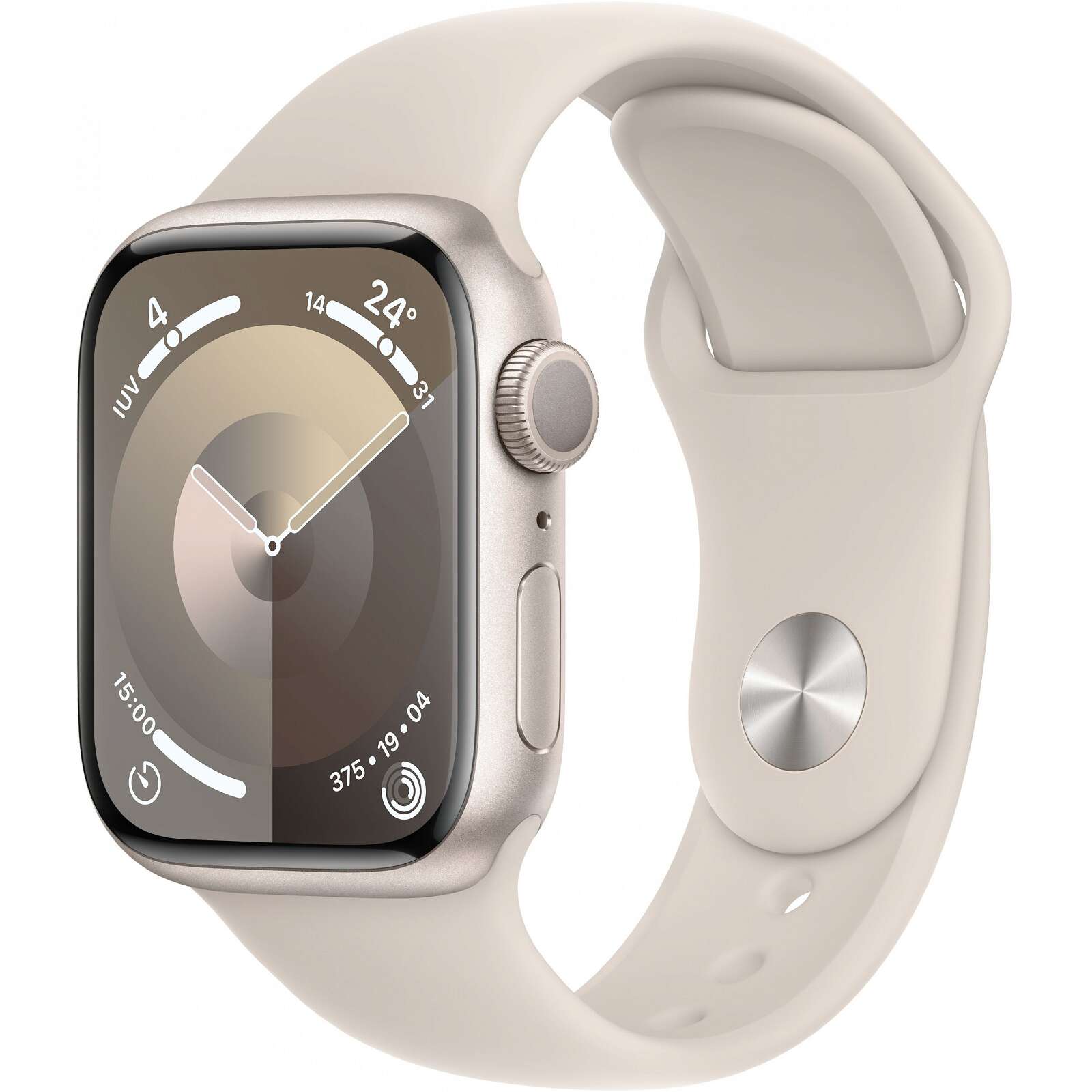 Apple watch s9 aluminium 41mm polarstern (sportarmband polarstern...