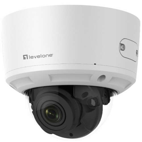 LevelOne FCS-3098 dóm IP biztonsági kamera, fehér, beltéri és kültéri, 4K felbontás - Lakberendezés