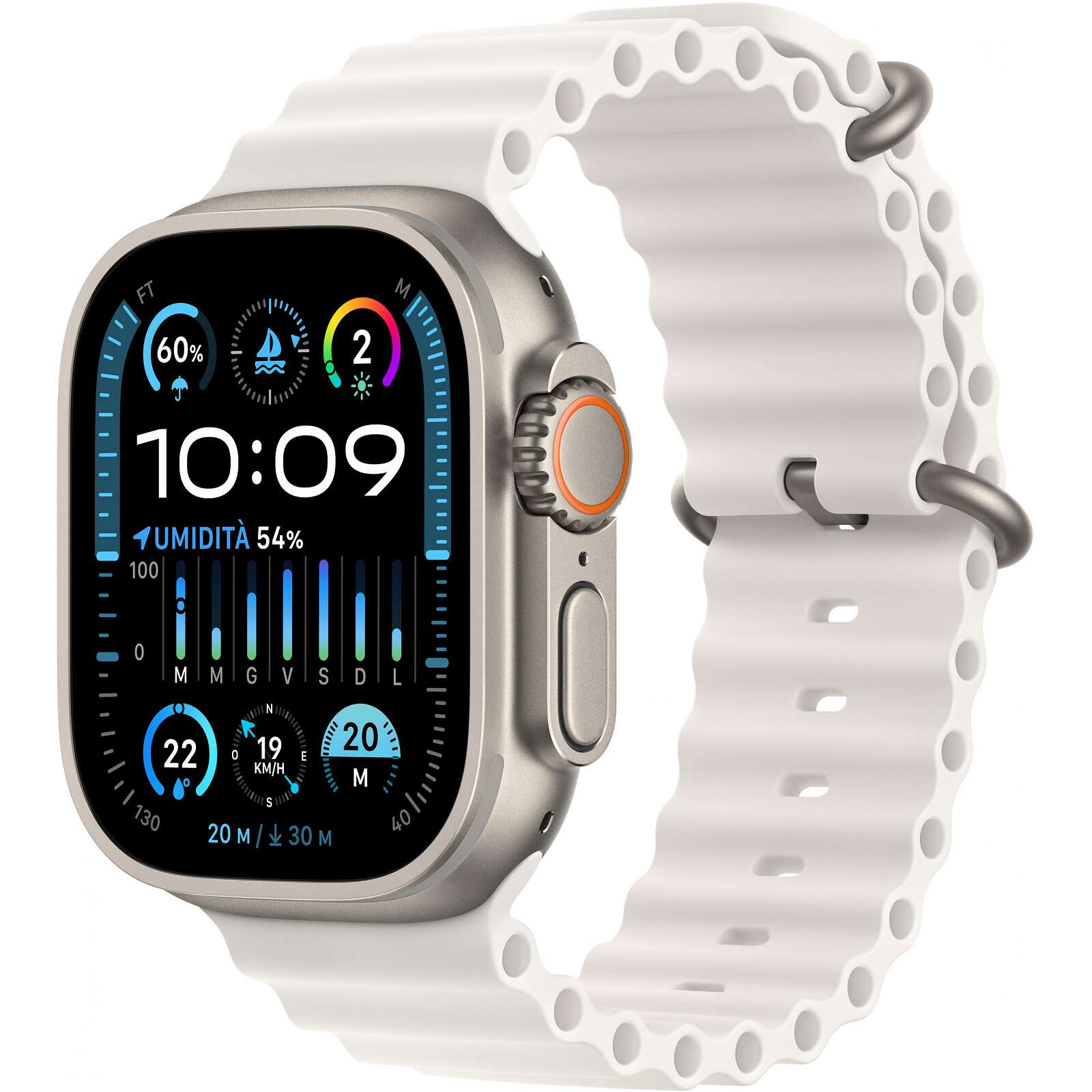 Apple watch ultra 2 titanium cellular 49mm (ocean weiß) new (mrej...
