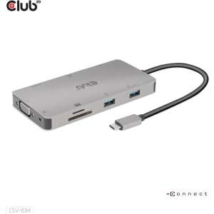 Club3D CSV-1594 USB-C Dokkoló Állomás VGA, USB és SD Kártyaolvasóval - Club3D