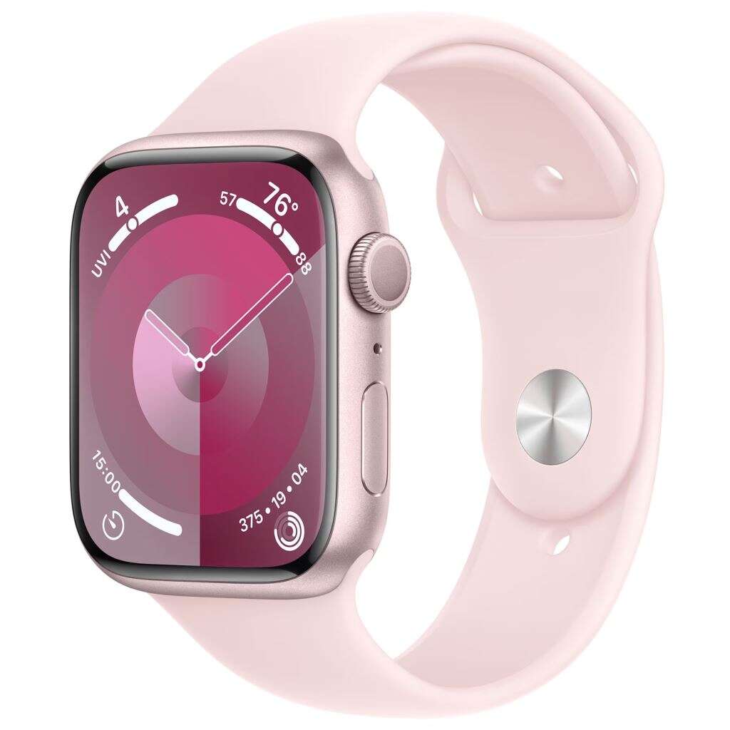 Apple watch series 9 gps 45mm rózsaszín alumíniumtok, rózsaszín s...