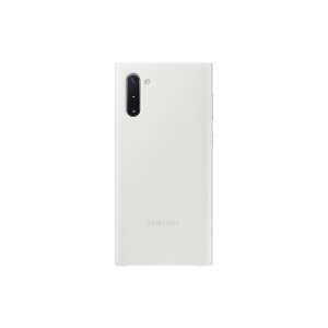 Samsung Galaxy Note 10 Leather Cover, white, back view - Samsung